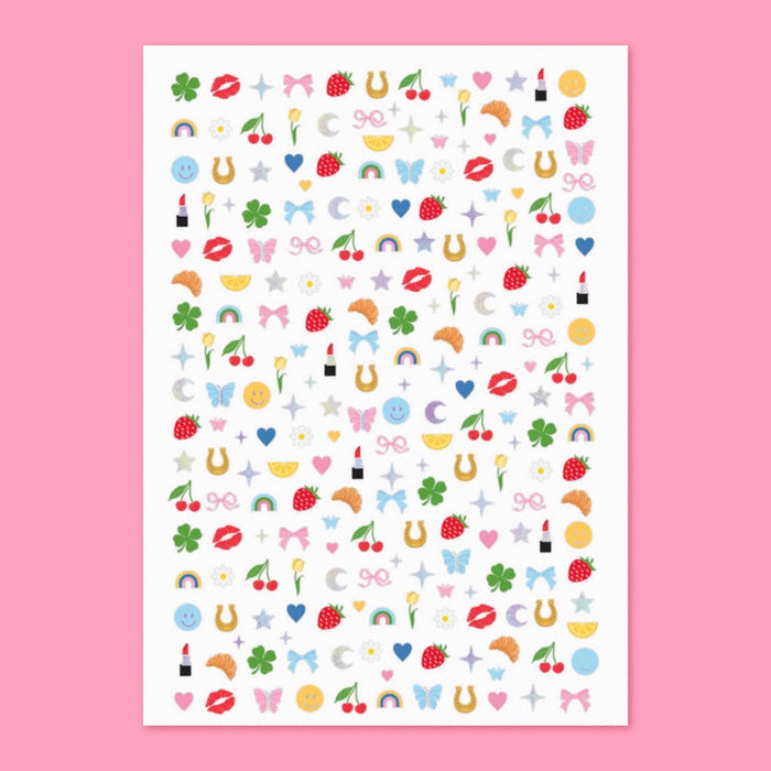 Cute Girl Nail Stickers - bubblegum market