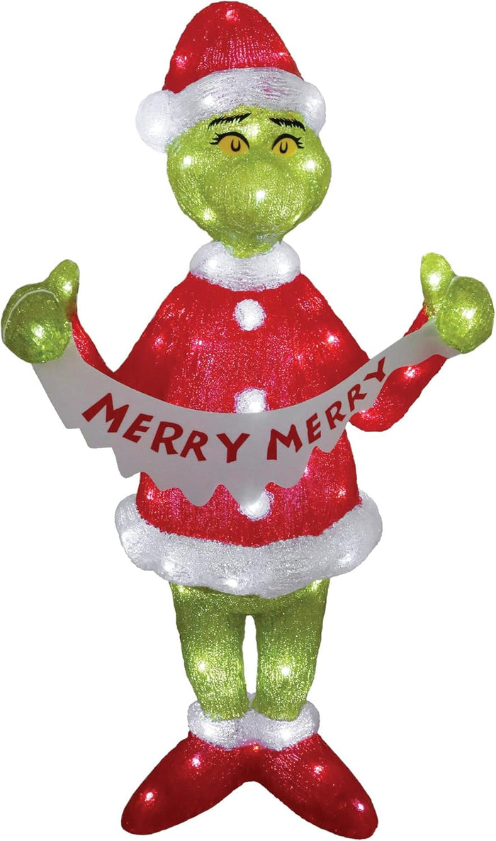 Dept 56 Grinch Acrylic Lit Statue 35"H