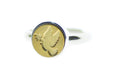 Dove Signet Ring - Backtozero B20 - 10m, 10mm, 10mm ring, 10mn, accessory, Bird, dove, her, jewelry, minimal, peace, Pink, ring, seal, seal ring, signet ring, simple, size 10, size 6, size 7, size 8, size 9, wax seal, wax seal ring, wax seal stamp
