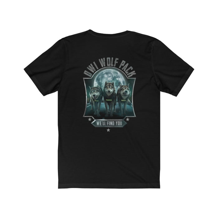 DWI Wolf Pack Police T-Shirt-DUI State Trooper Shirt-Sheriff Wolfpack.
