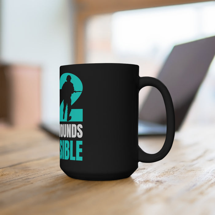 Empower Veterans: PTSD Awareness Month 22 Support - 15oz Black Mug