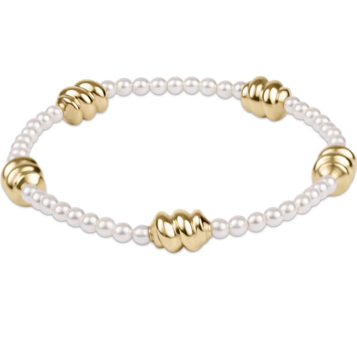 Enewton Admire Gold 3mm Bracelet - Pearl