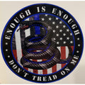 Enough is Enough American and Thin Blue Line Flag Gadsen Decal.