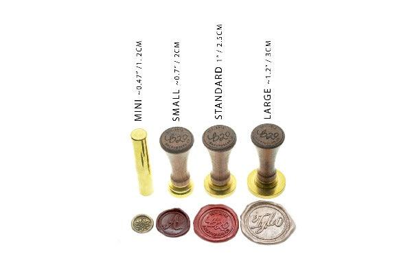 Filigree Monogram Wax Seal Stamp - Backtozero B20 - 1 initial, 1initial, 2 layer, 2 layers, 2 level, 2layer, 2layers, 2level, 2levels, Deco, Decorative, Deep Red, Letter, Monogram, One initial, Personalized, Signature, signaturehandle
