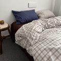 -Ever Lasting - Finn Gingham Bedding Set / White + Blue -Bedding Set -Ever Lasting