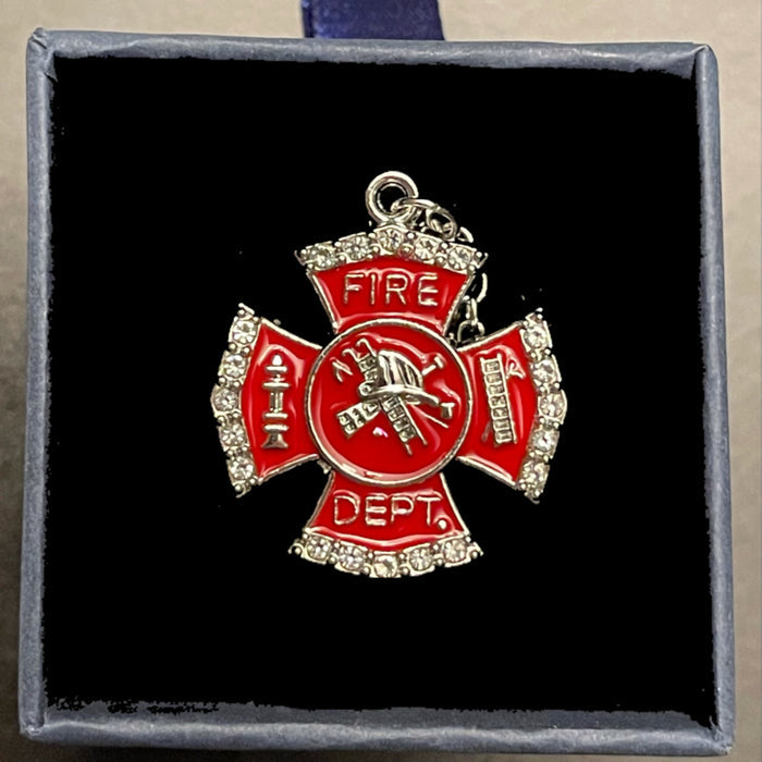 Firefighter Necklace-Thin Red Line Necklace.