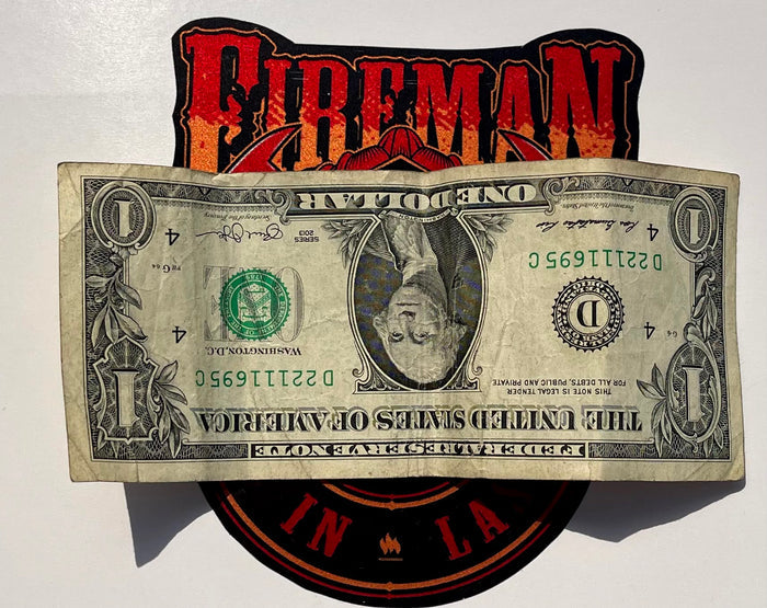 First In Last Out Fireman Decal-Firefighter Skull With Helmet.