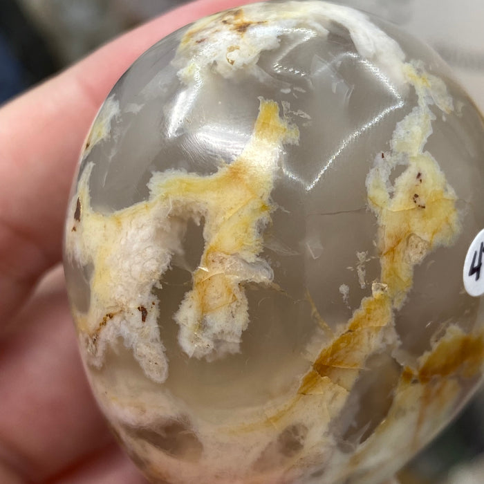 Flower Agate Palm Stone #47