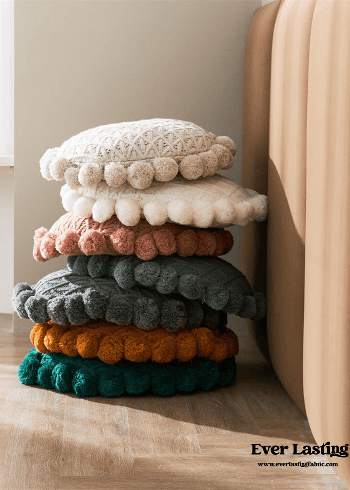- Ever Lasting - Fuzzy Ball Round Pillow (7 Colors) - Pillow - Ever Lasting