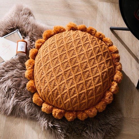 - Ever Lasting - Fuzzy Ball Round Pillow (7 Colors) - Pillow - Ever Lasting