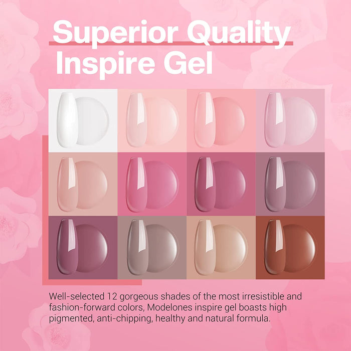 Gel Nails Polish Starter Kit with Mini LED Lamp, Portable Nail Art Kit for Travel