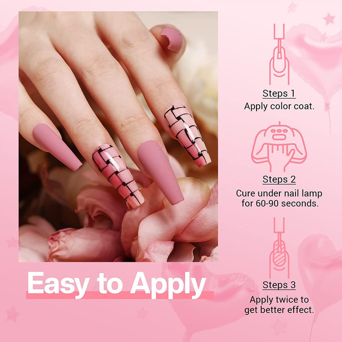 Gel Nails Polish Starter Kit with Mini LED Lamp, Portable Nail Art Kit for Travel