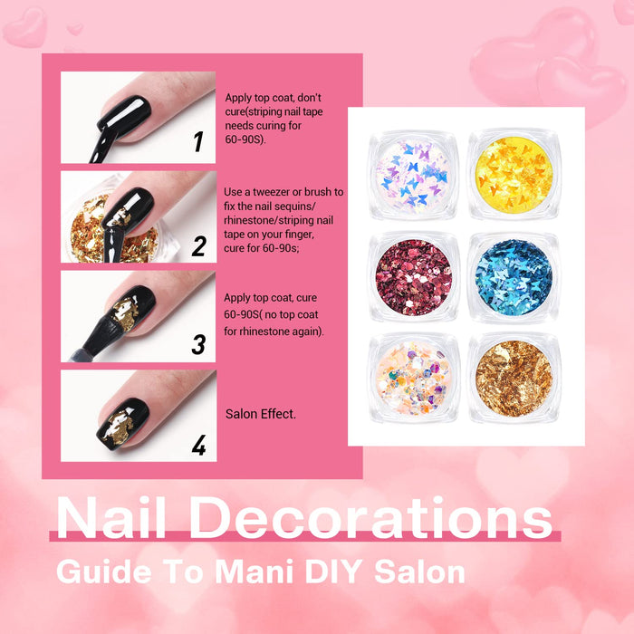 Gel Nails Polish Starter Kit with Mini LED Lamp, Portable Nail Art Kit for Travel