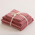 - Ever Lasting - Gingham Bedding Set / Red - Bedding Set - Ever Lasting