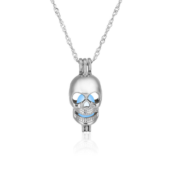 Glow in the Dark Choker Skull Statement Necklace