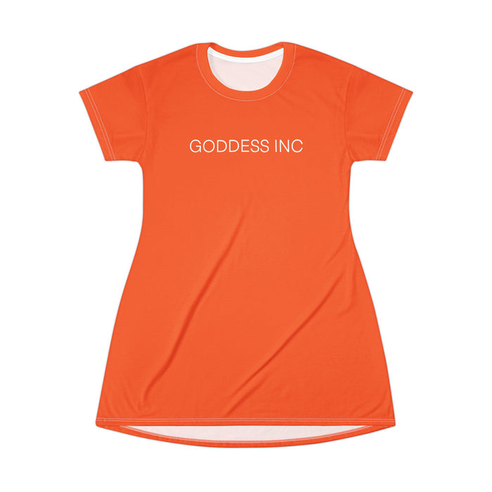 GODDESS INC T-Shirt Dress, Orange