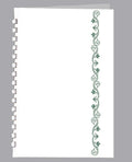 Green Leaf Scroll Leatherette - Visitor Book - 15 Ring - ST8584VR