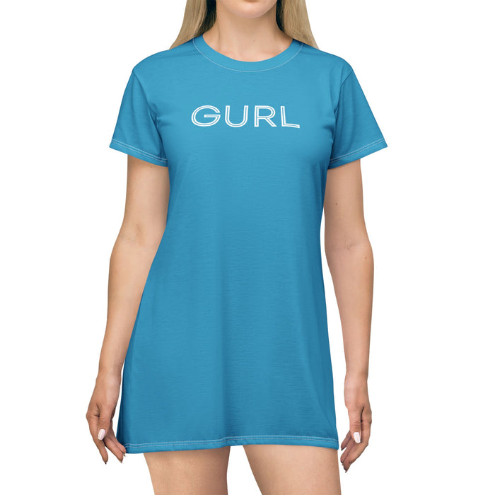 GURL T-Shirt Dress (AOP)