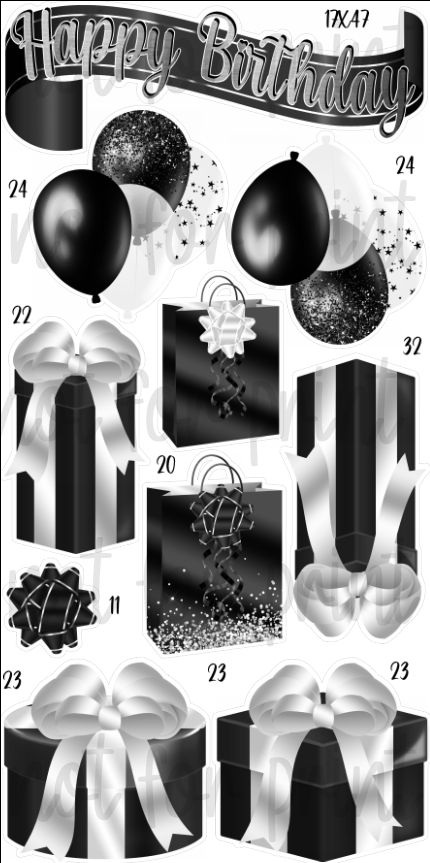 HBD Gift Packs- Black & Silver