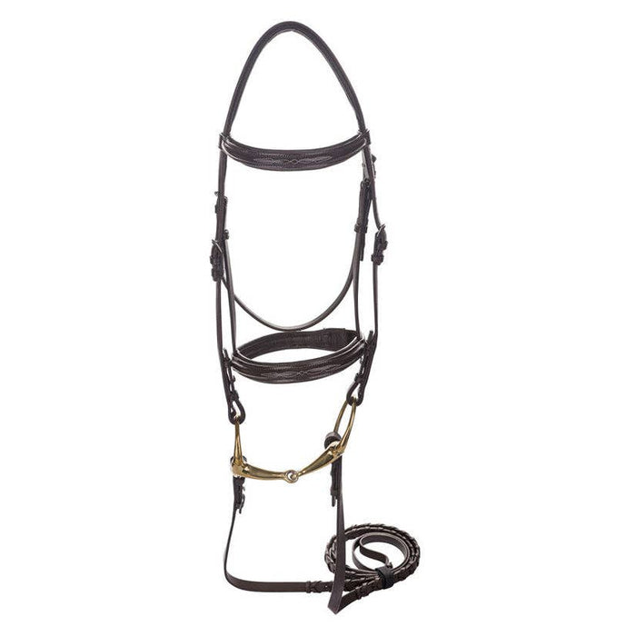 Henri de Rivel Advantage Mono Crown Padded Bridle: Havana / Cob