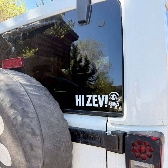 Hi Zev Car Window Decal