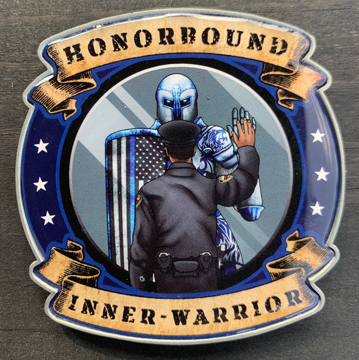 Honorbound Inner-Warrior Black Male Police Officer-Scroll.