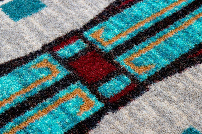 Horse Thieves Southwest Floor Runner carpet detail - Your Western Decor