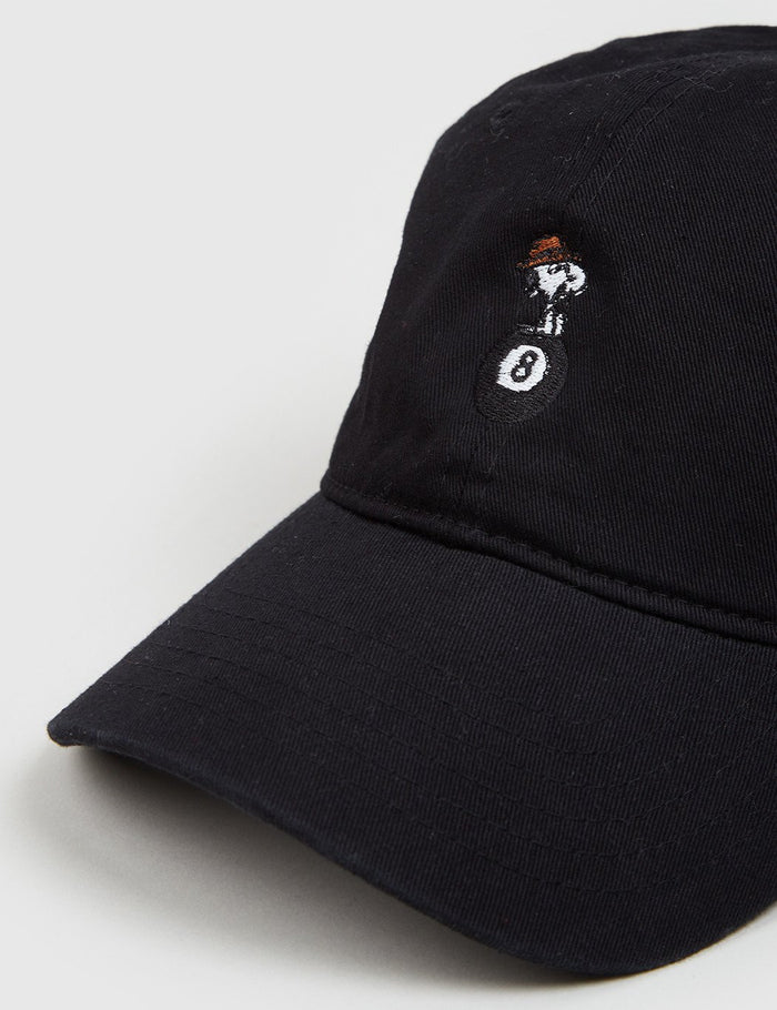 HUF x Peanuts Spike 8 Ball Curved Peak Cap - Black