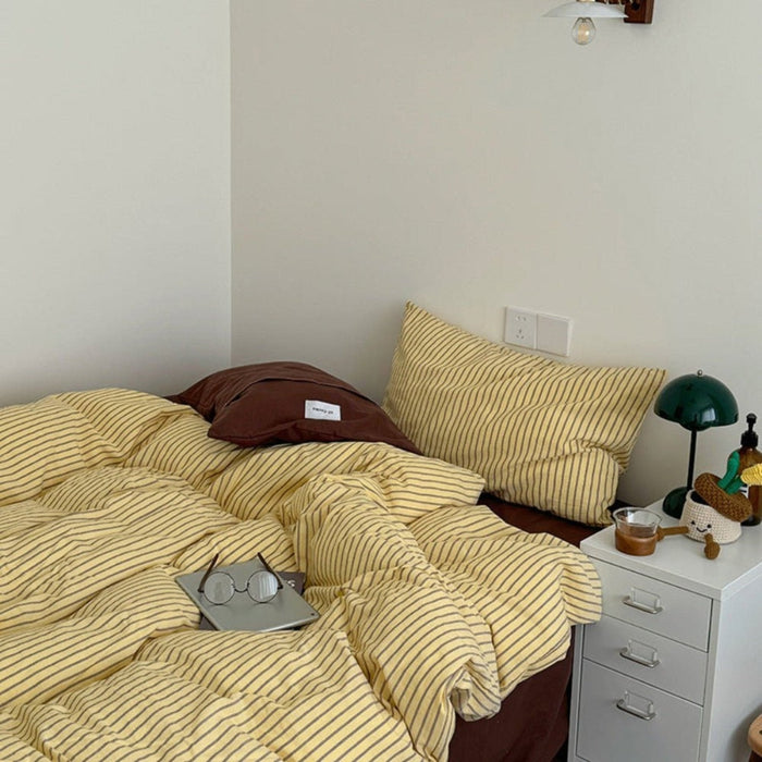 James Striped Bedding Set / Yellow - Ever Lasting