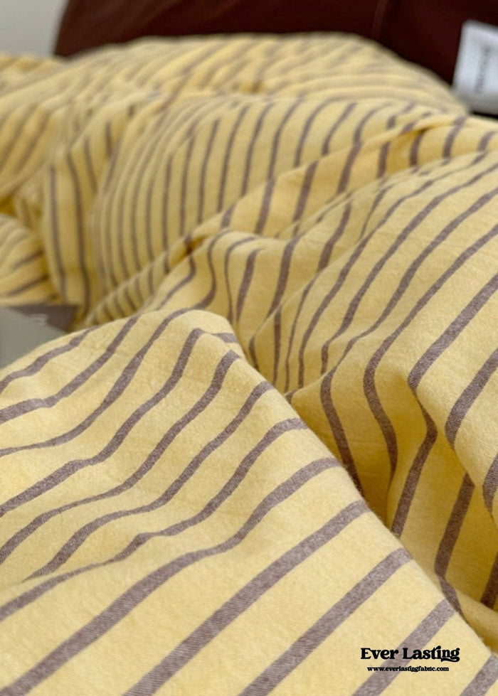 James Striped Bedding Set / Yellow - Ever Lasting