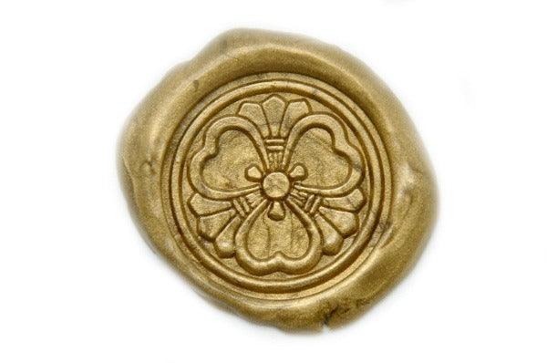 Japanese Kamon Noshi Deco Wax Seal Stamp - Backtozero B20 - Copper, Deco, Decorative, Japanese, japanese family crest, Kamon, Nature, Signature, signaturehandle