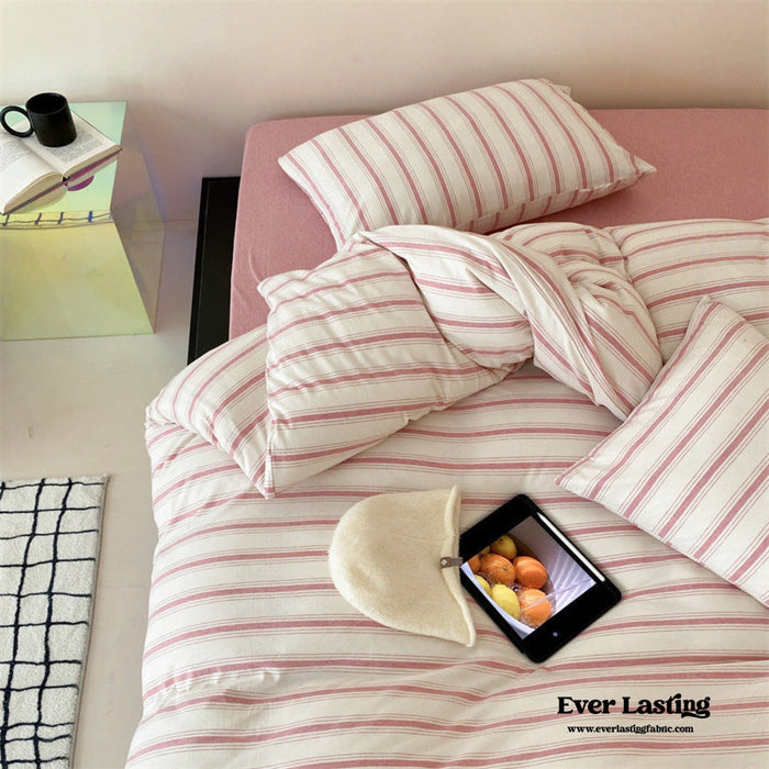 Jersey Knit Stripe Duvet Cover - Ever Lasting