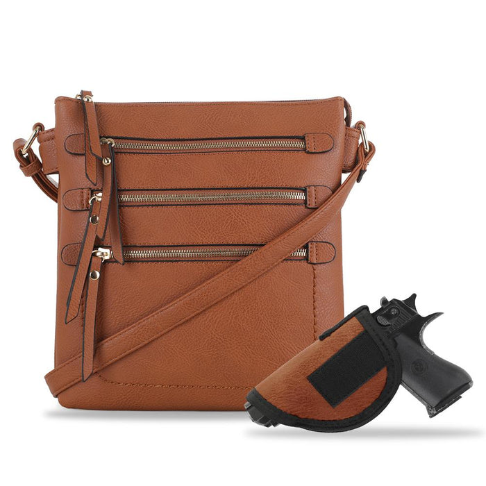 Jessie James Piper Concealed Carry Lock & Key Crossbody - Cognac   Free Shipping