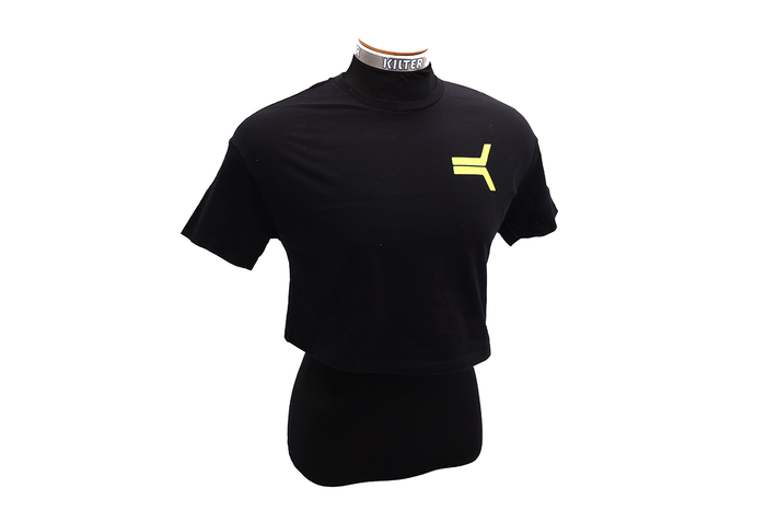 Kilter Crop - OG Logo Black/Yellow