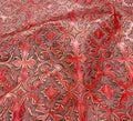 Laredo Red Bronze Embossed Leather