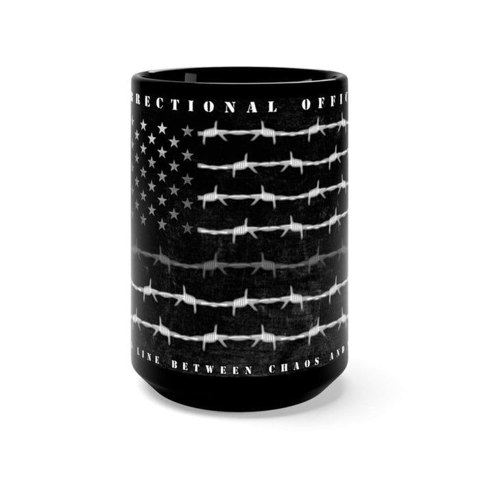 Large Correction Officer Coffee Cup-Thin Line Between Chaos and Order Coffee Mug.