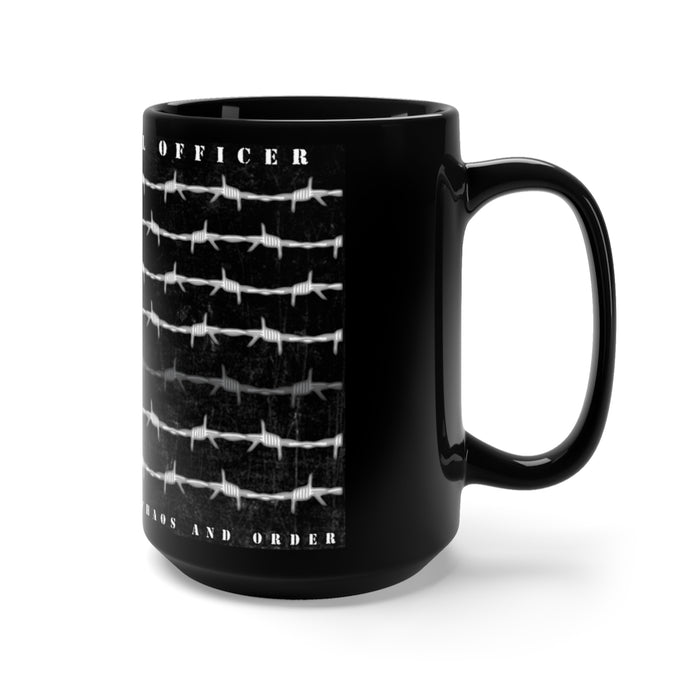 Large Correction Officer Coffee Cup-Thin Line Between Chaos and Order Coffee Mug.