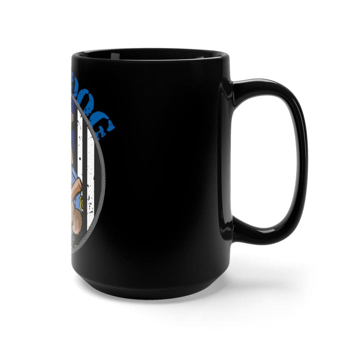 Large Police Officer Pug Coffee Cup-Police Road Dog Coffee Mug.