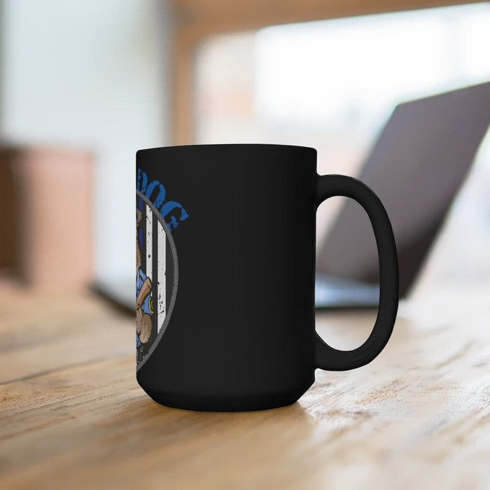 Large Police Officer Pug Coffee Cup-Police Road Dog Coffee Mug.