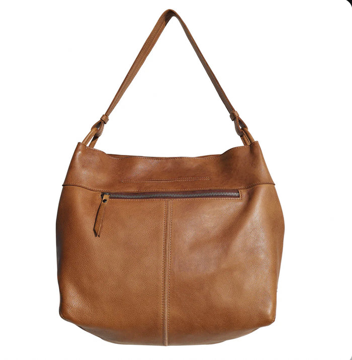 Latico Leathers Lyons Tote Bag (Black, Cognac)