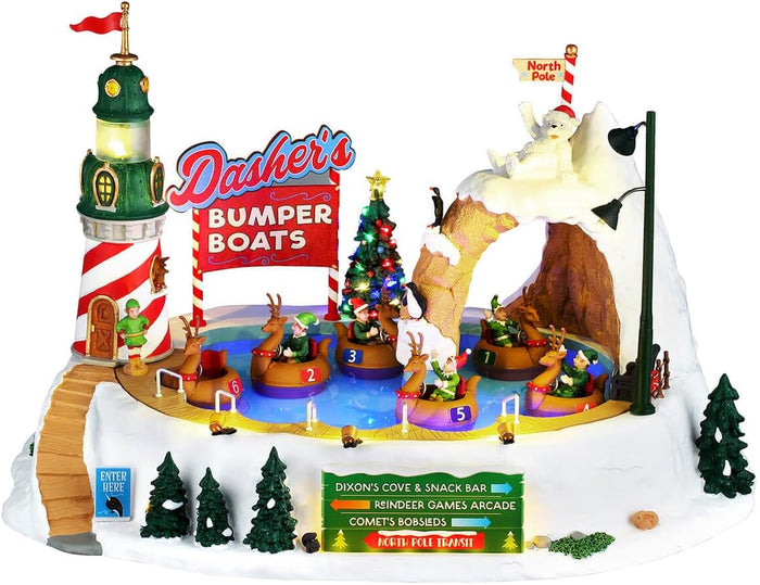 Lemax Dasher's Bumper Boats