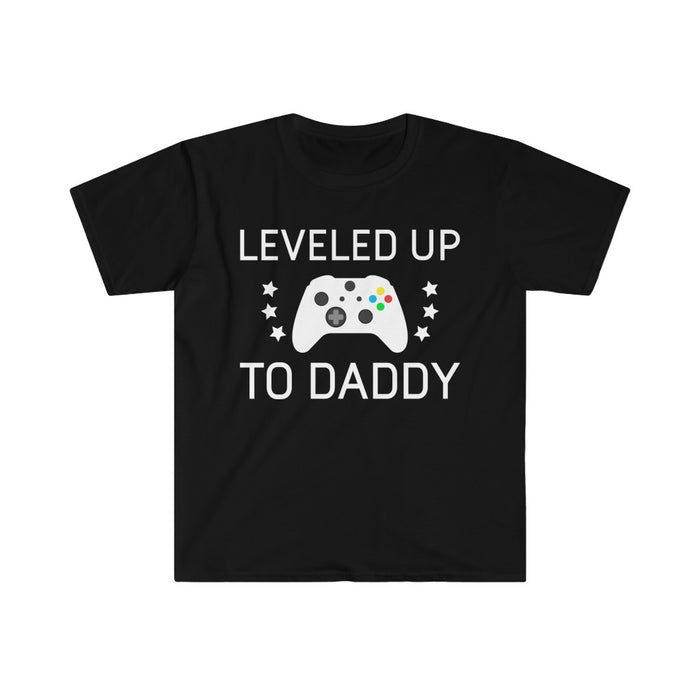 Leveled Up To Daddy Shirt New Dad