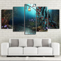 Lights in Forest Fantasy Flowers Wall Art Frame Canvas Printing Decor