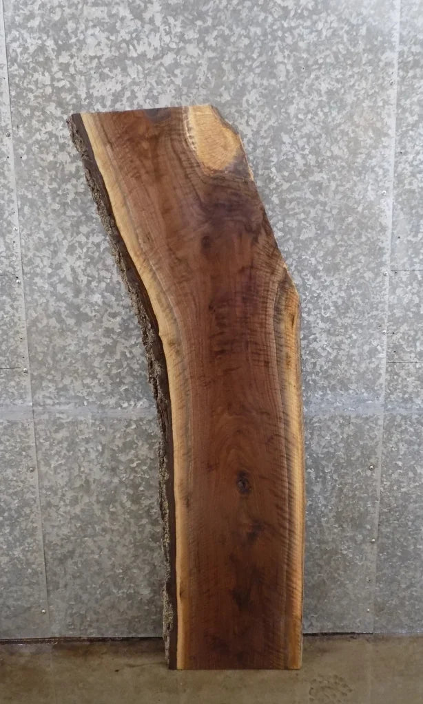 Live Edge Black Walnut Bar Top/Mantle/Accent Table Top Slab 1396