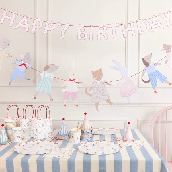 Meri Meri Party Animal Friends Garland Set - bubblegum market
