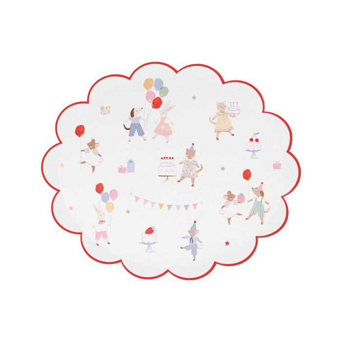Meri Meri Party Animal Friends Side Plates 9" - bubblegum market