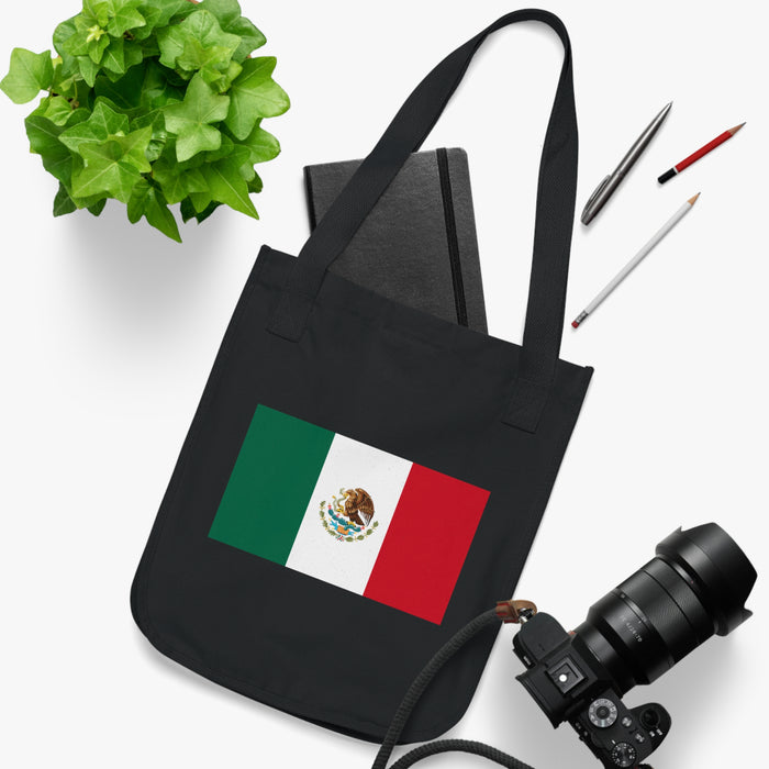 Mexican Flag, Organic Canvas Tote Bag