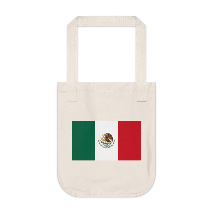 Mexican Flag, Organic Canvas Tote Bag