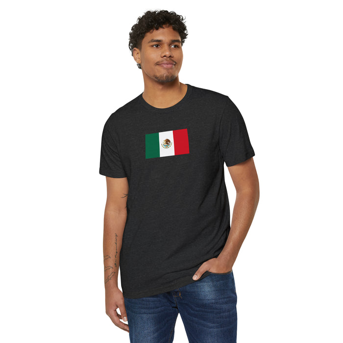 Mexican Flag, Unisex Recycled Organic T-Shirt
