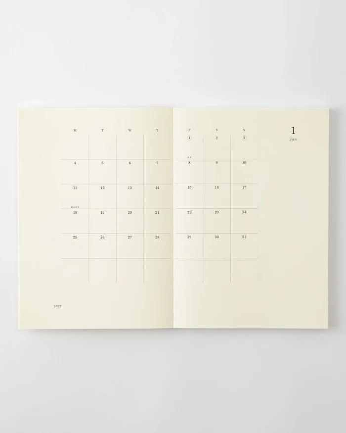 Midori Notebook Diary 2027: A5